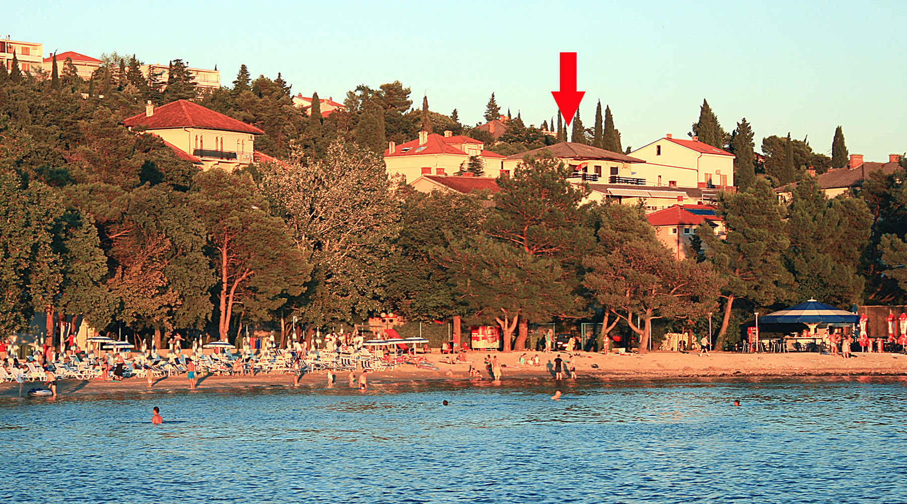 Villa Agape above the Crikvenica coastline